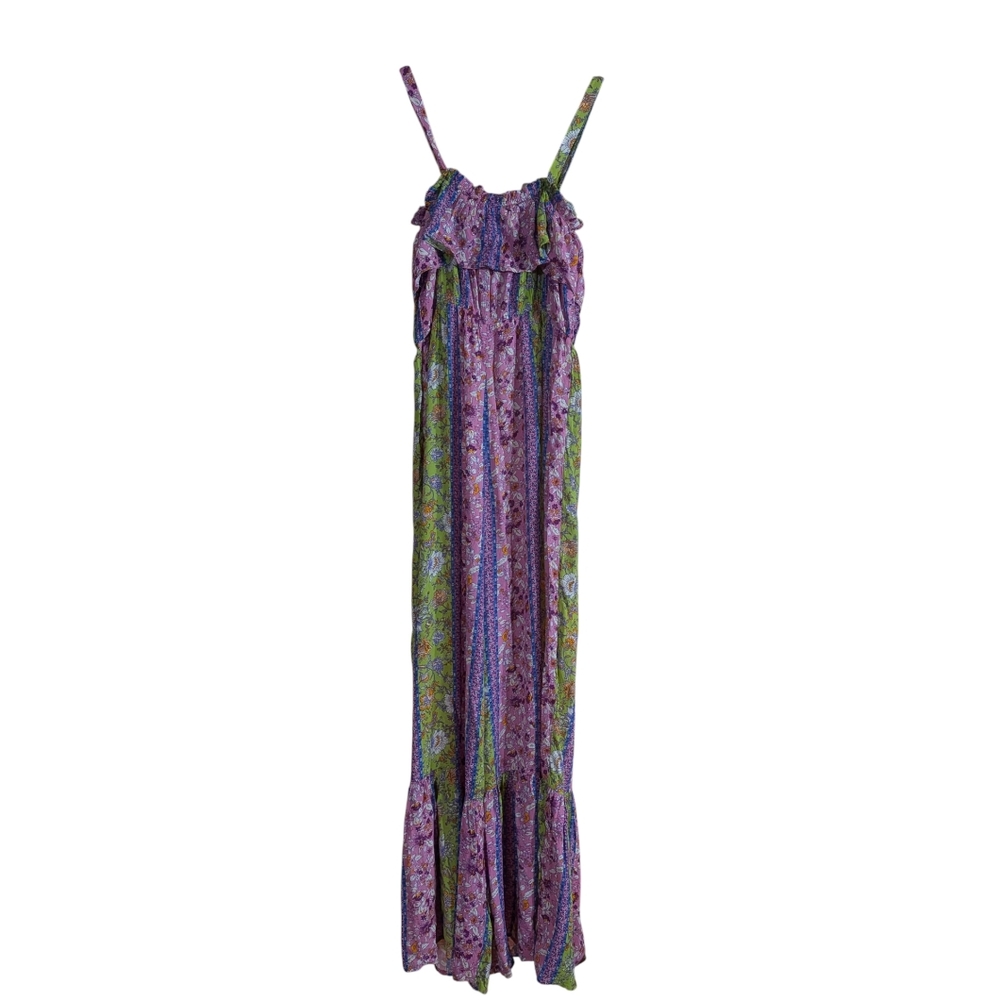 Easel Los Angeles Boho Floral Stripe Jumpsuit, Removable Straps, Festival Small - Picture 6 of 11